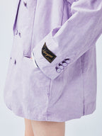 Youthful and romantic double-breasted gun flap collar blazer