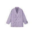 Youthful and romantic double-breasted gun flap collar blazer
