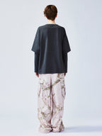 Rose tree pattern camo cargo pants