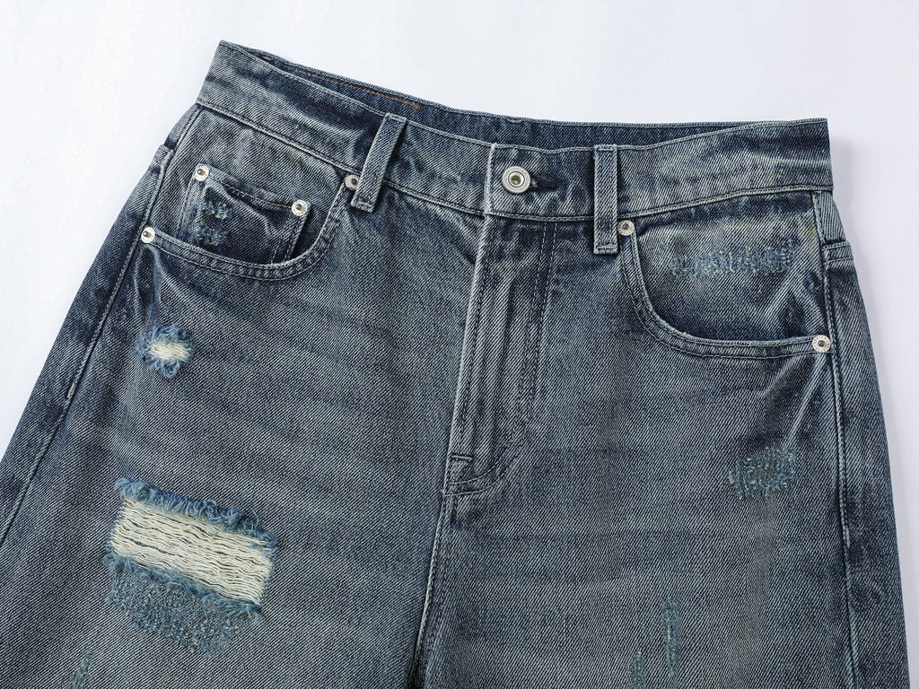 Distressed jeans