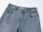 Playful sticker patch jeans