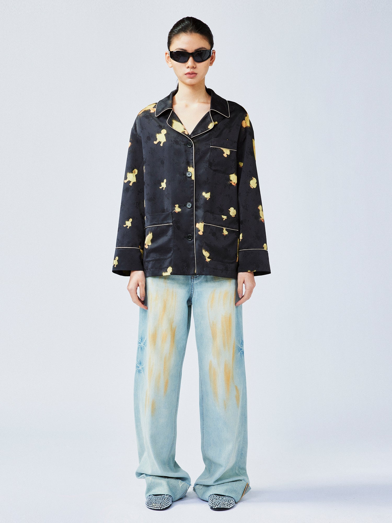 "I" duck pajama-style shirt