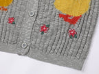"Playful duck" wool cardigan