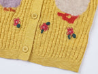 "Playful duck" wool cardigan