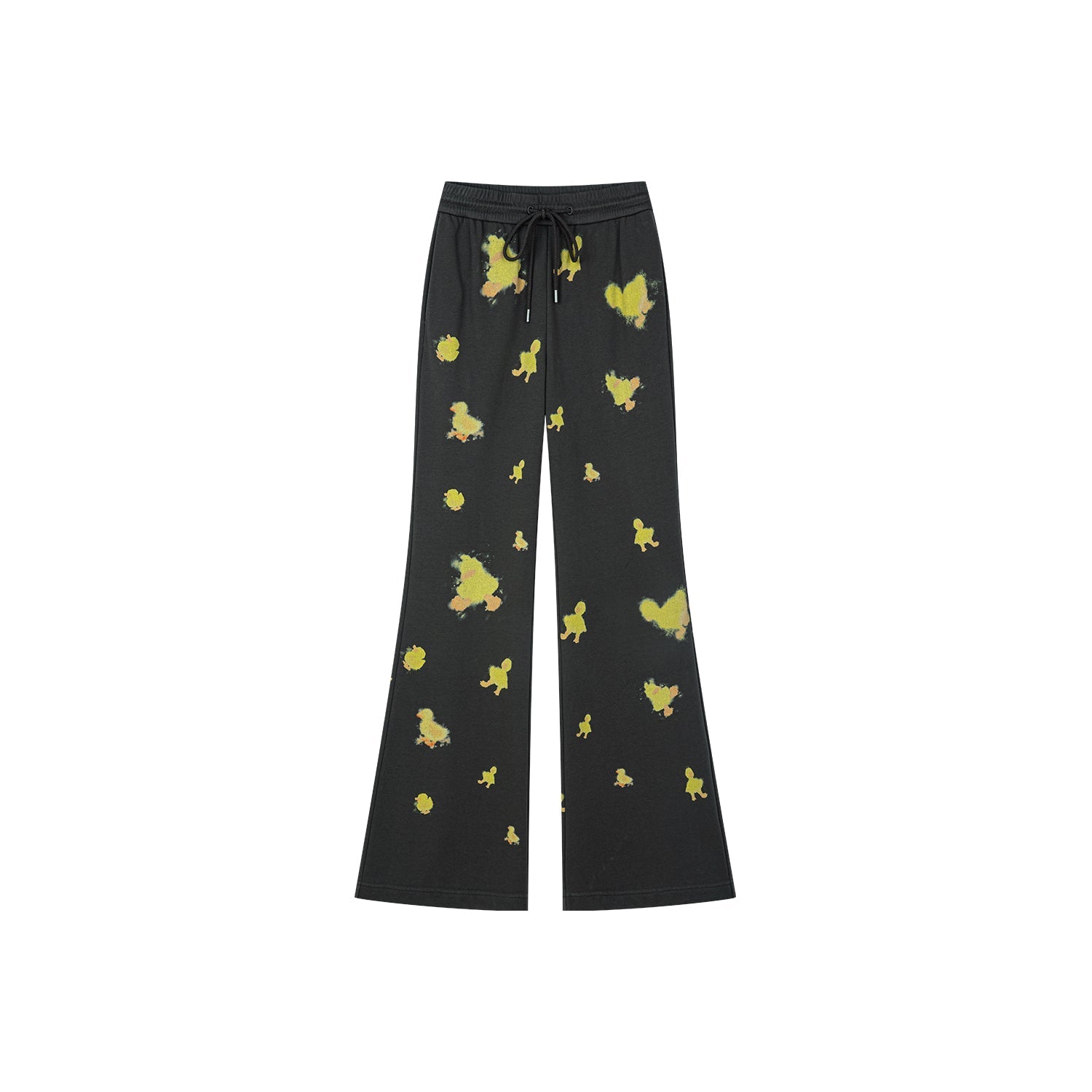 "I" duck flared pants