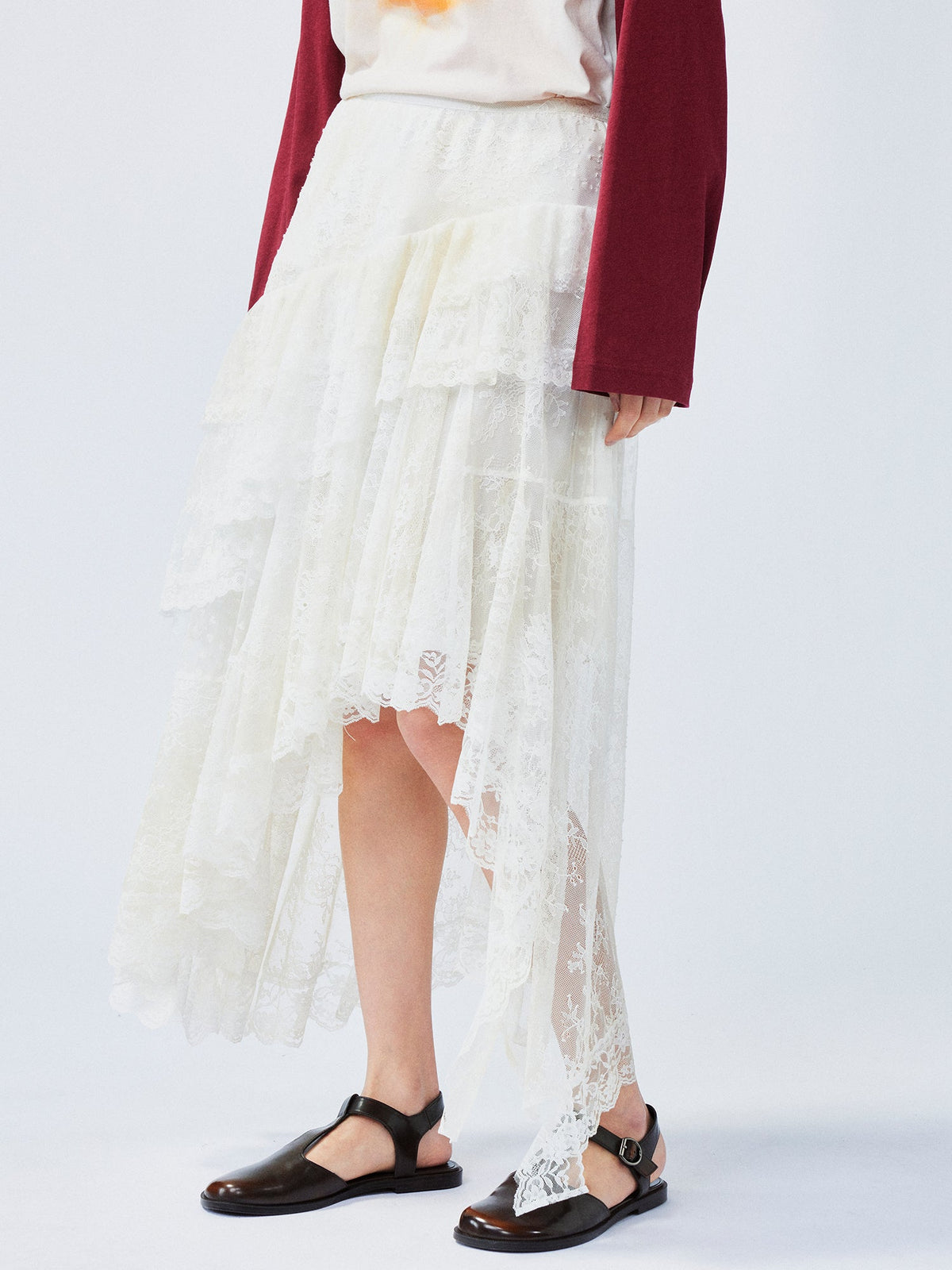 Lace cake skirt