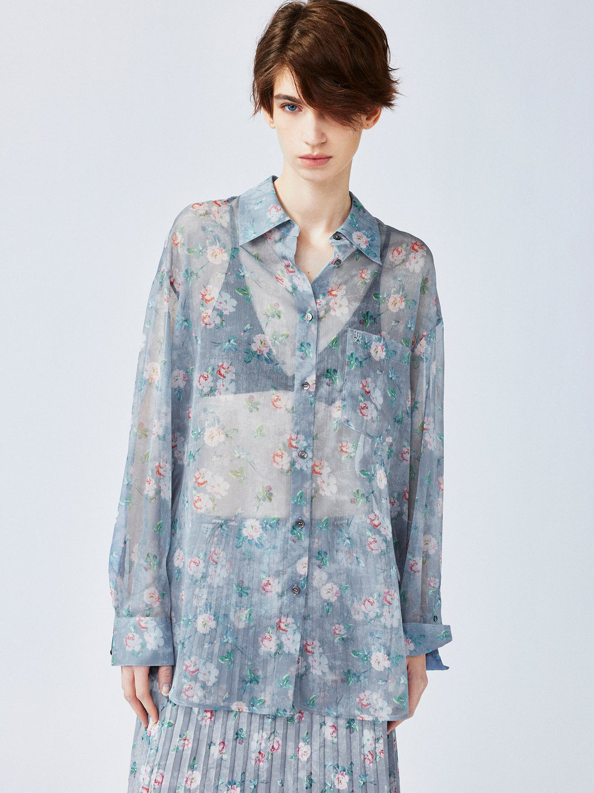 Romantic wallpaper floral shirt