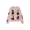 Garden silhouette handcrafted wool cardigan