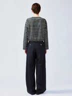 Twisted knot striped T-shirt
