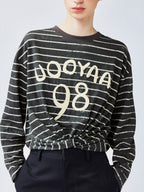 Twisted knot striped T-shirt