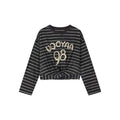 Twisted knot striped T-shirt