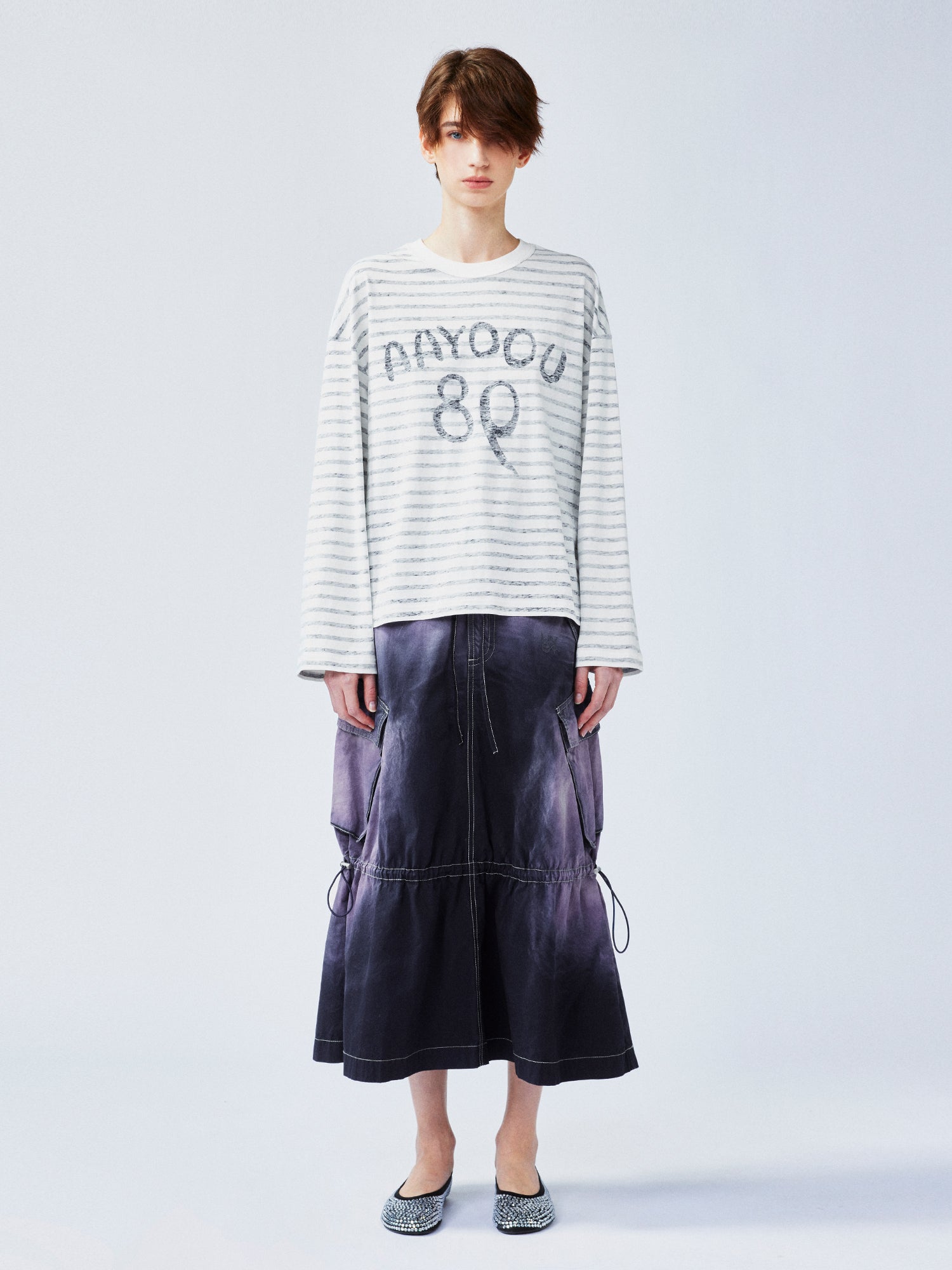 Inside-Out sailor stripe T-shirt