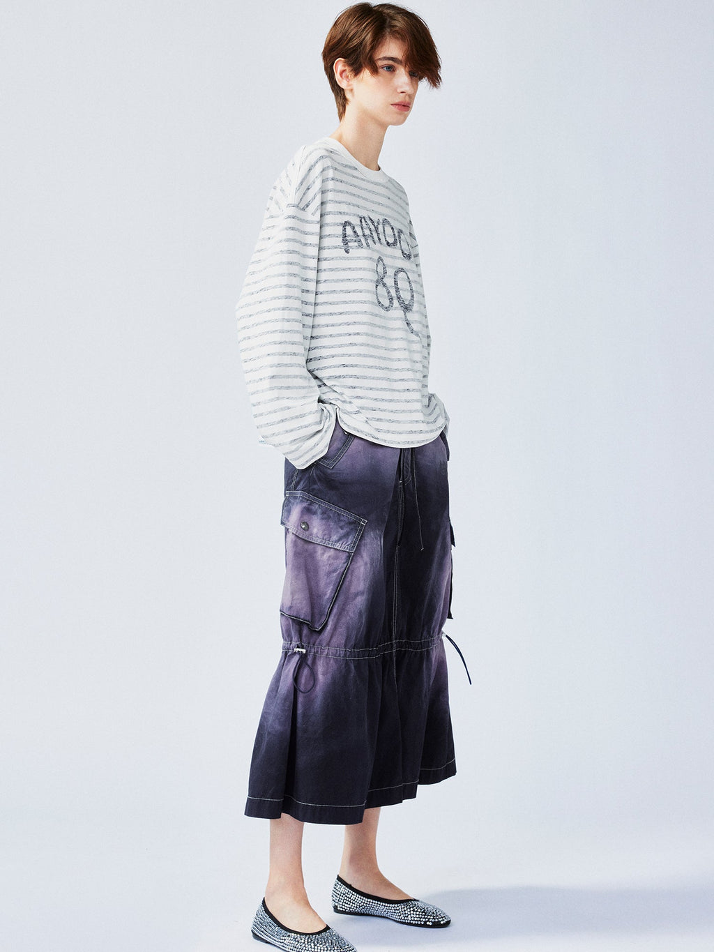 Inside-Out sailor stripe T-shirt