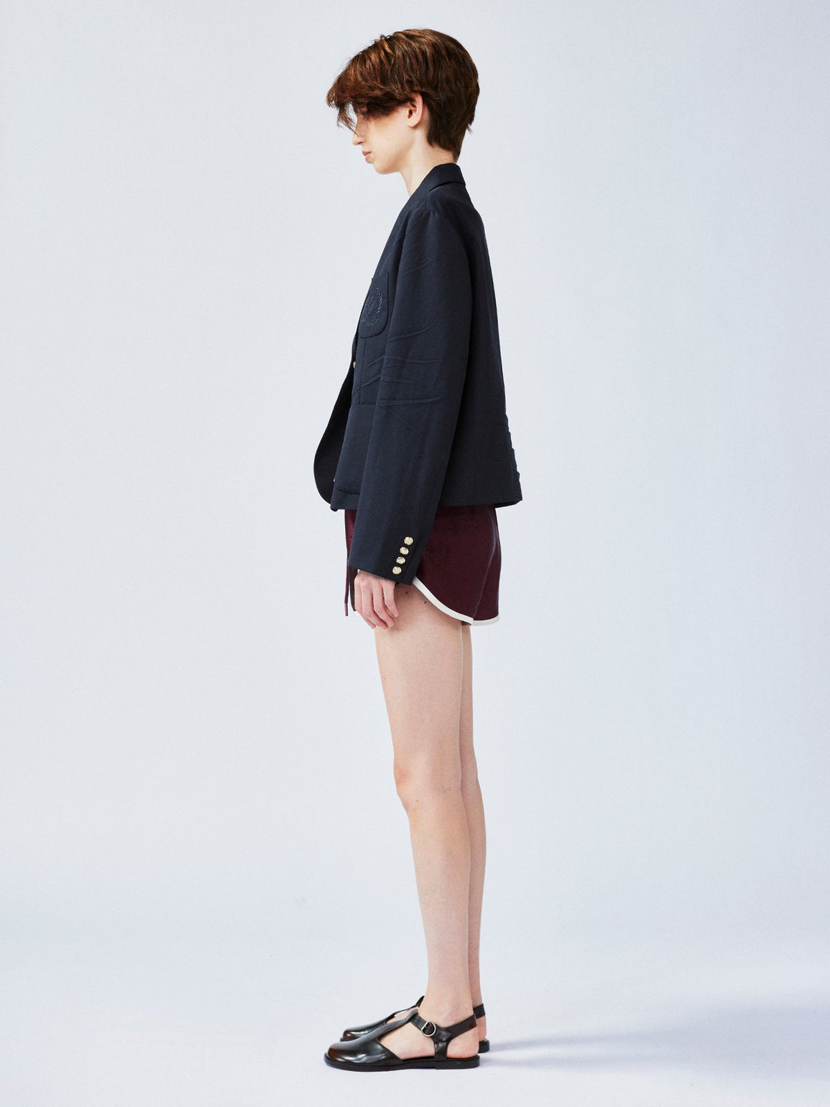 Pleated academy blazer