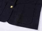 Pleated academy blazer