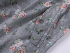 Romantic wallpaper floral utility pants