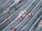 Romantic wallpaper floral pleated skirt