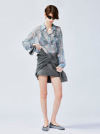 Waist-Tied sweatshirt skirt