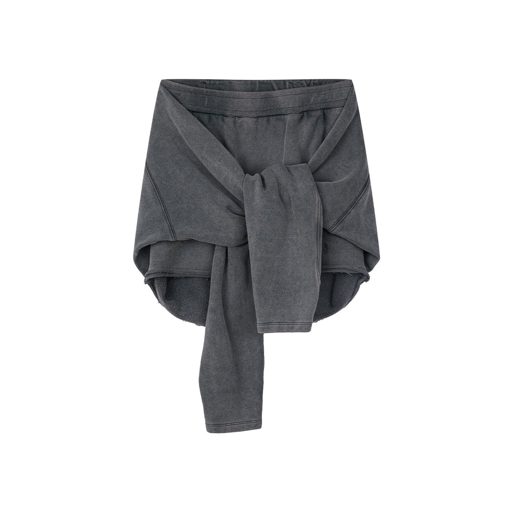 Waist-Tied sweatshirt skirt