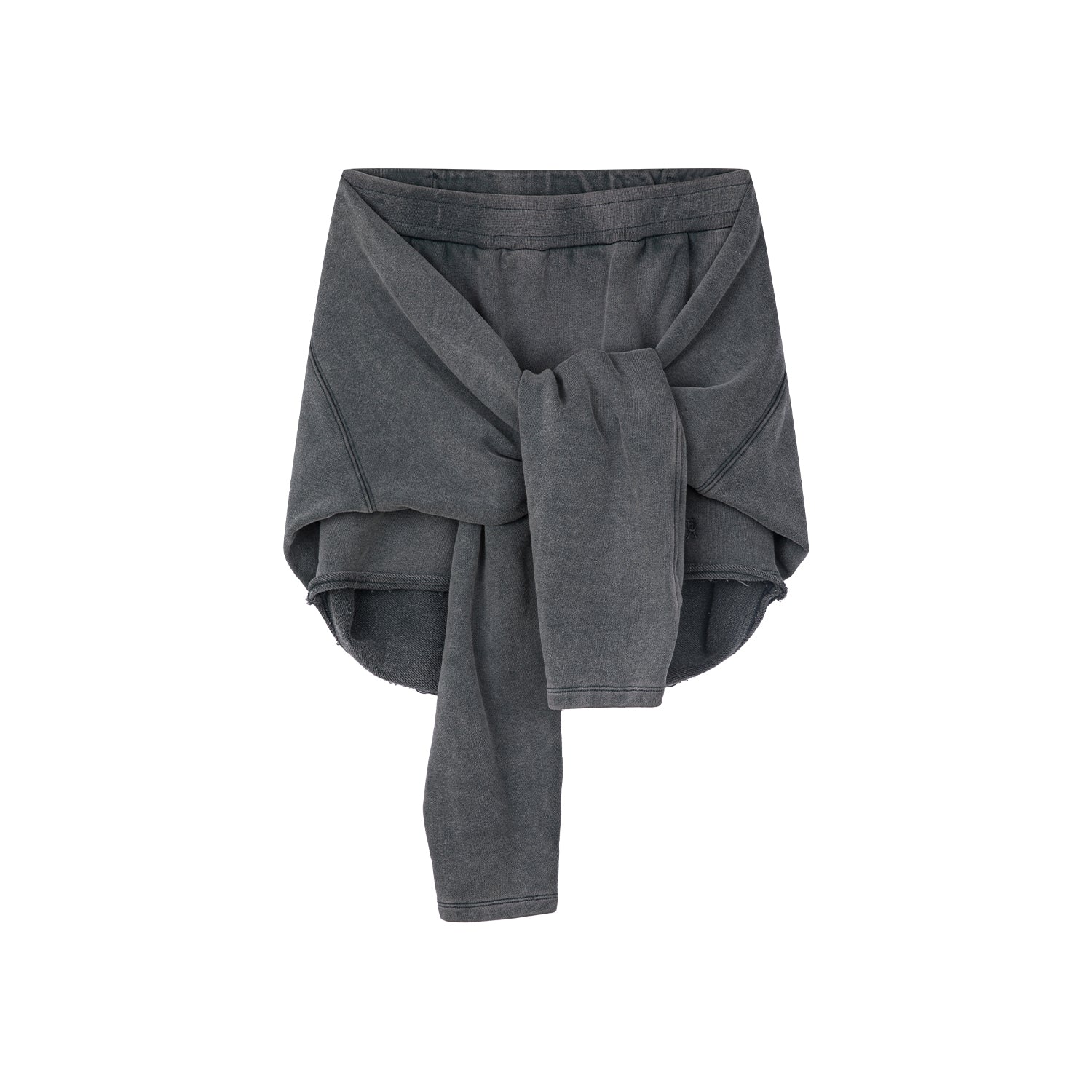 Waist-Tied sweatshirt skirt