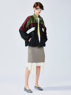 Satin jacquard sports jacket