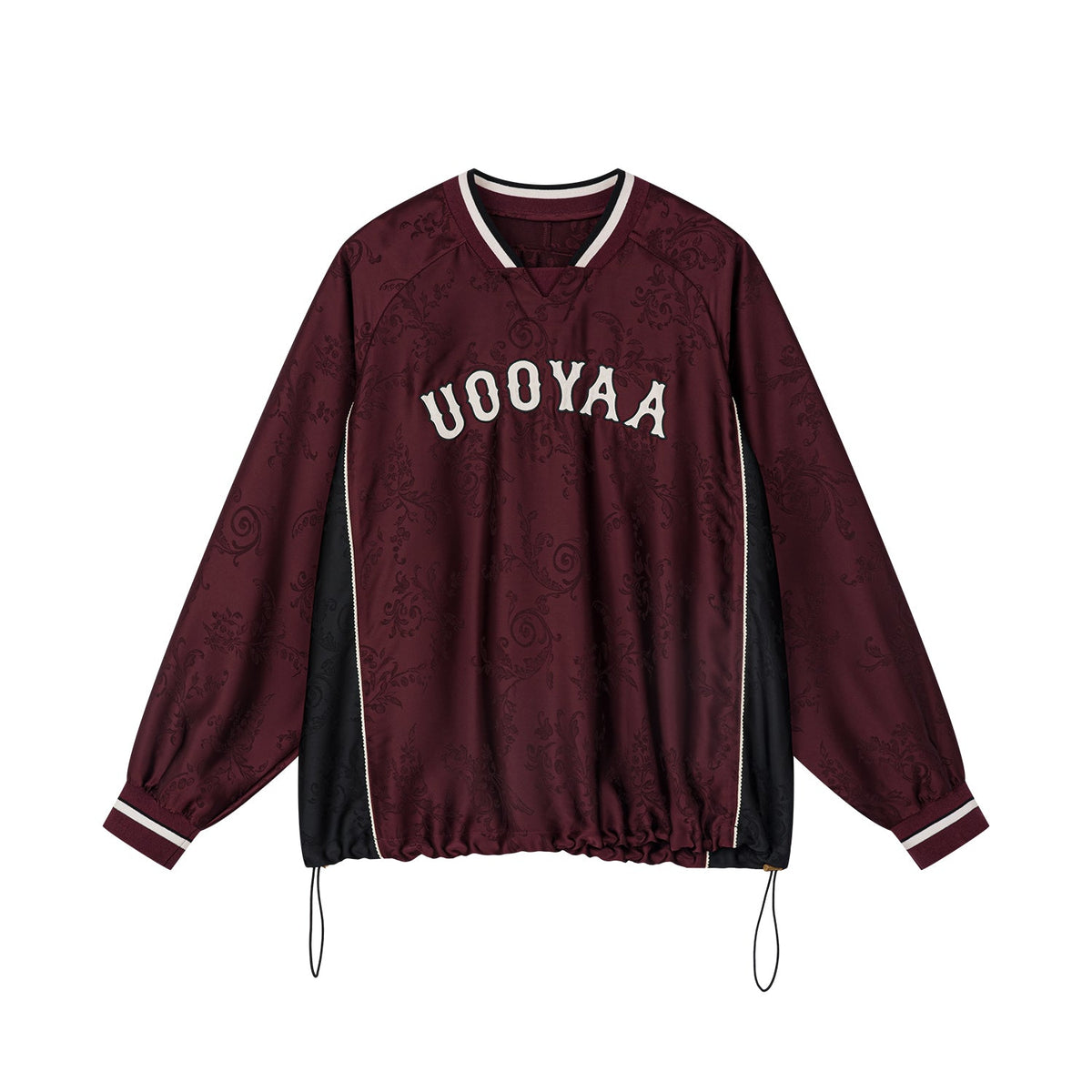 Satin jacquard sports pullover