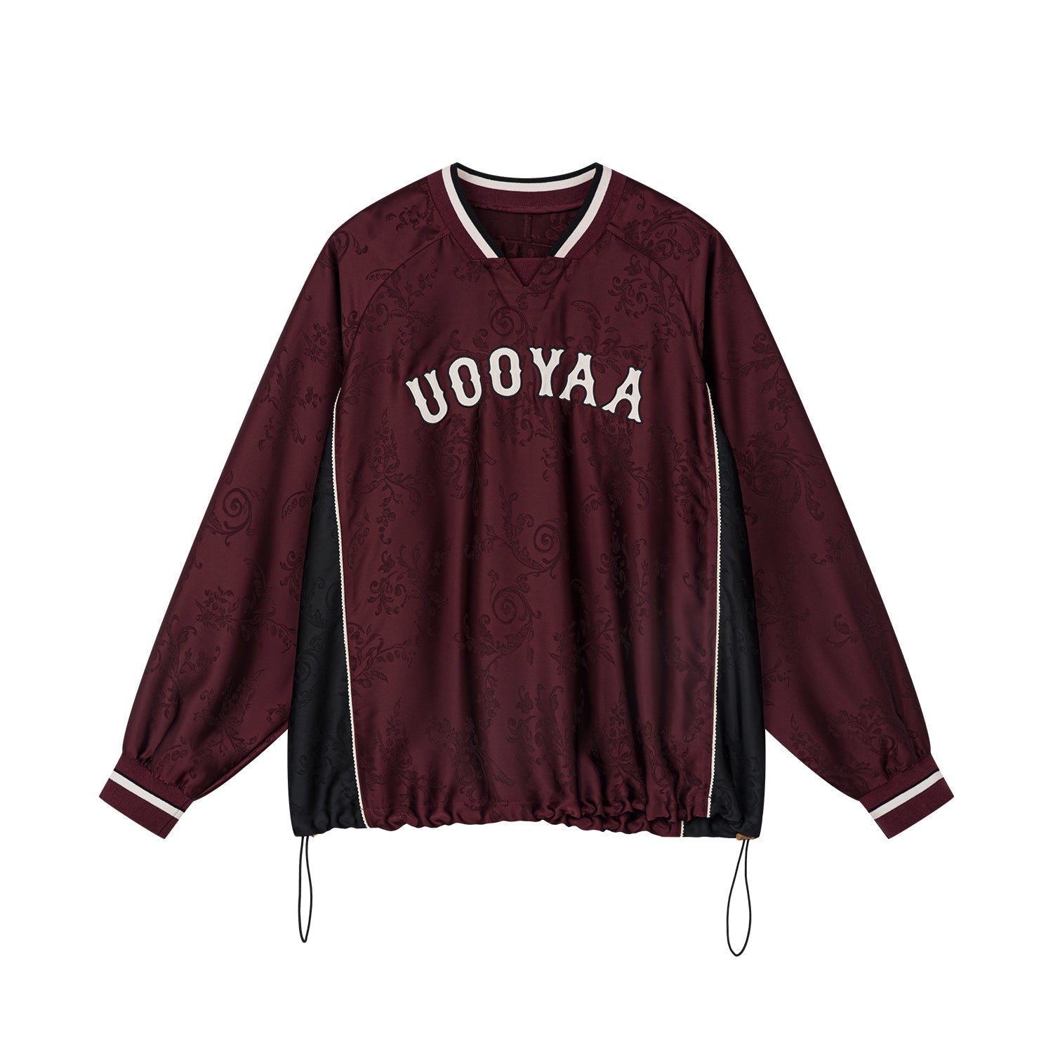 Satin jacquard sports pullover