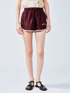 Satin jacquard sports shorts