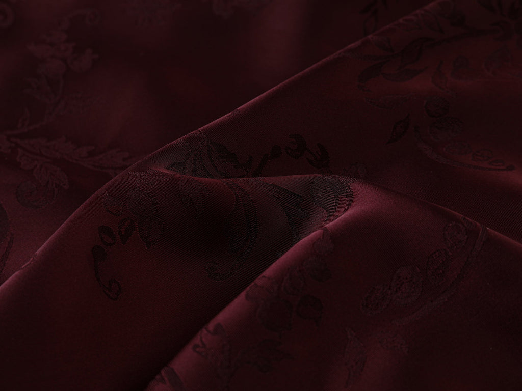 Satin jacquard draped skirt