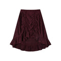Satin jacquard draped skirt