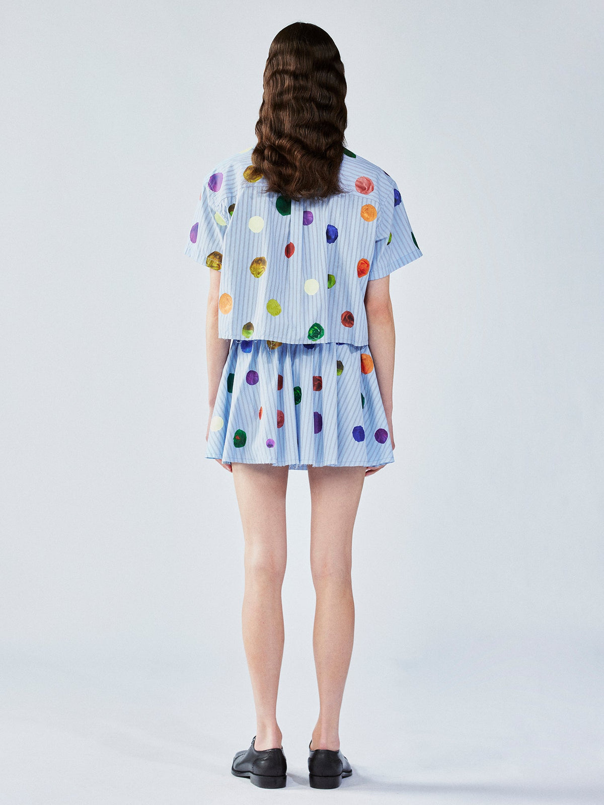 Painterly polka dot shirt