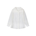 Embroidered cutout hooded shirt