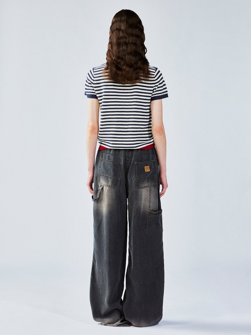 Nautical stripe knit T-shirt
