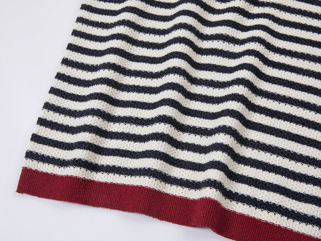 Nautical stripe knit T-shirt