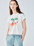 Pixelated cherry T-shirt