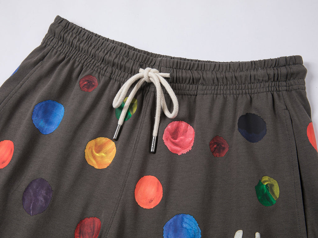 Painterly polka dot sweatpants