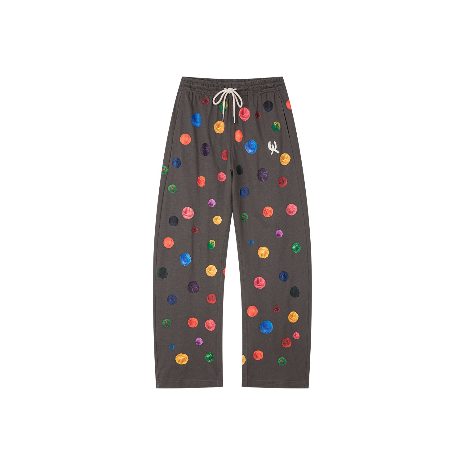 Painterly polka dot sweatpants