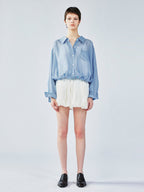 Jacquard bubble skort with girl motif