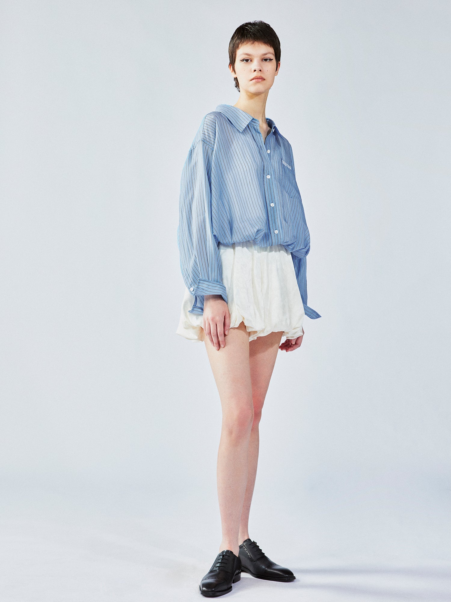 Jacquard bubble skort with girl motif