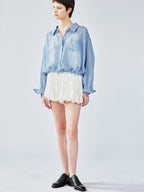 Jacquard bubble skort with girl motif