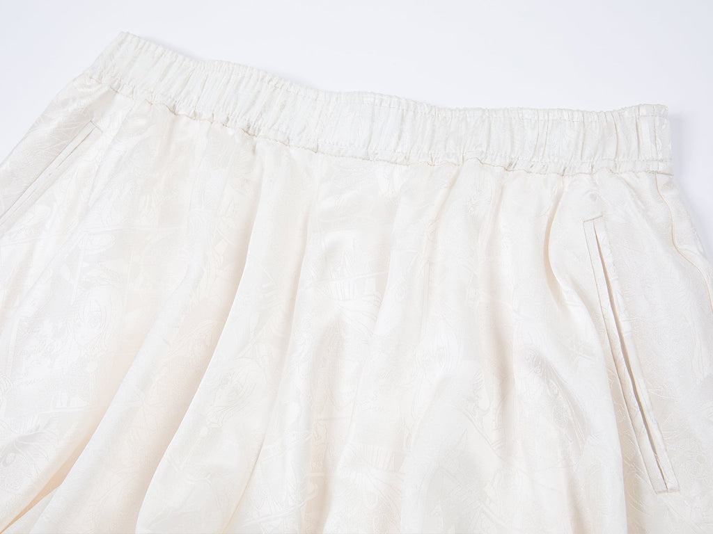 Jacquard bubble skort with girl motif