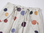 Painterly polka dot cargo pants
