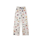 Painterly polka dot cargo pants