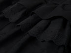 Layered jacquard tiered skirt