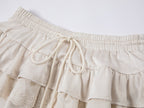 Layered jacquard tiered skirt