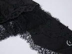 Asymmetrical lace jacquard skirt