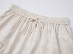Asymmetrical lace jacquard skirt