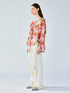 Graffiti ruffle shirt
