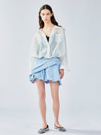 Layered lace camisole shirt