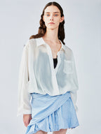 Layered lace camisole shirt